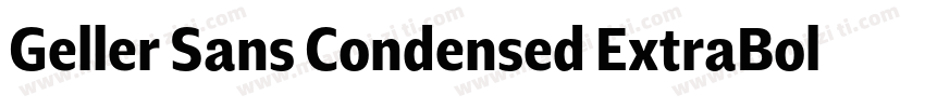 Geller Sans Condensed ExtraBold字体转换